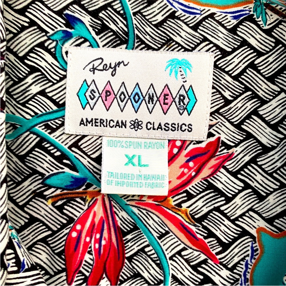 REYN Spooner vintage Hawaiian shirt FLORIDA STATE MAP tropical mens XL beach - Picture 6 of 11